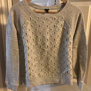 JCrew Eyelet sweater